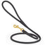 Rolled Leather Dog Leash with Brass Snap Hook Black 3 8" Dog Leashes Dogline