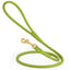 Rolled Leather Dog Leash with Brass Snap Hook Lime Green 3 8" Dog Leashes Dogline