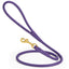 Rolled Leather Dog Leash with Brass Snap Hook Purple 3 8" Dog Leashes Dogline