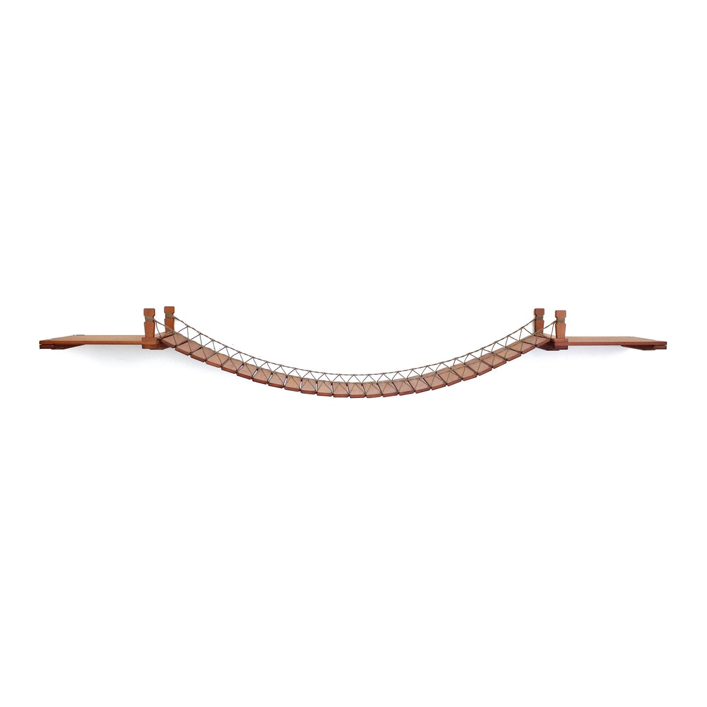 Cat Wall Bridge and Shelf Set English Chestnut Bamboo 66" Cat Bridge Catastrophic Creations