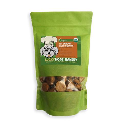 Lucky's Lip Smackin' Liver Biscuits 14oz (85 treats) Dog Treats Happy Dog Food