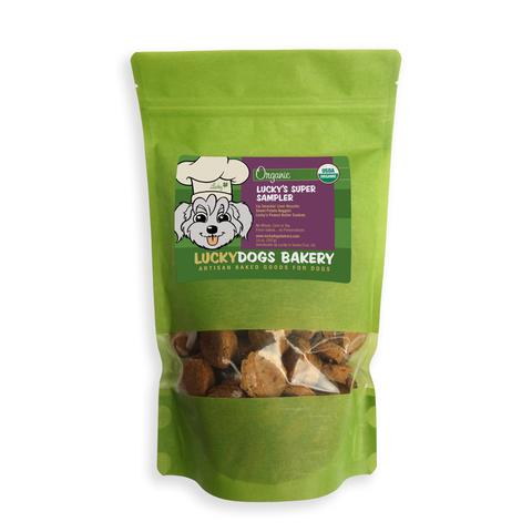 Lucky's Organic Super Sampler 14oz (85 treats) Dog Treats Happy Dog Food