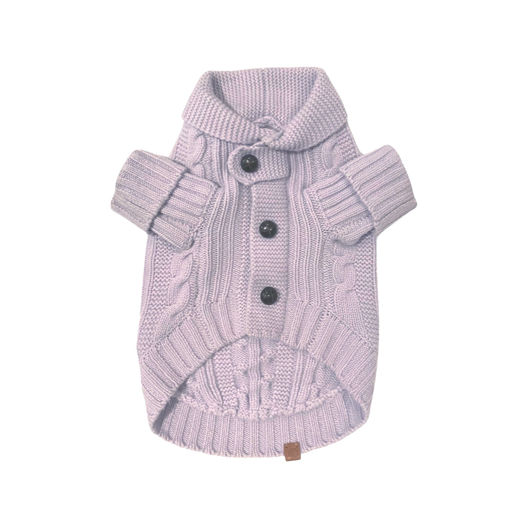 Brooklyn Cashmere Cardigan, Soft lilac Sweaters BESPOKE PAWS