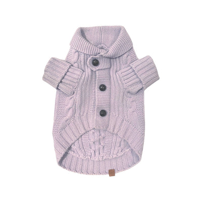 Brooklyn Cashmere Cardigan, Soft lilac Dog Sweaters BESPOKE PAWS
