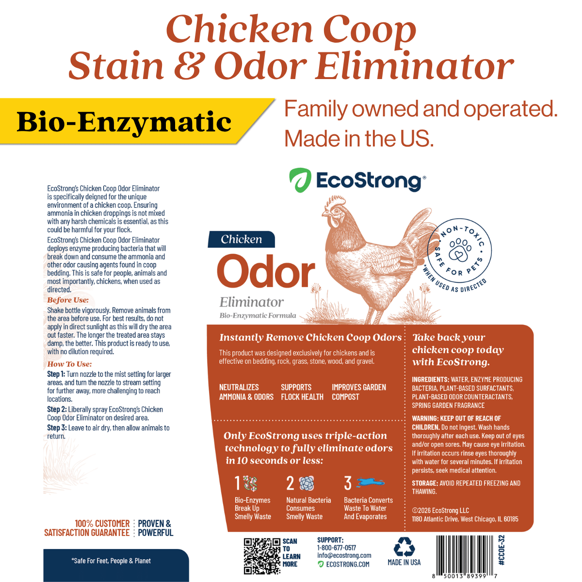 Chicken Coop Odor Eliminator Pet & Animal > Chicken Coop Odor EcoStrong