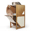 The Overlook - Sturdy - Bamboo Cat Tree Natural Bamboo Natural Canvas No Cat Condo Catastrophic Creations