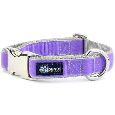 Lavender Velvet Essential Buckle Martingale Dog Collar 2 Hounds Design