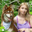 Lavender Blooms Dog Bandana & Matching Keychain bandana Aria the Fox