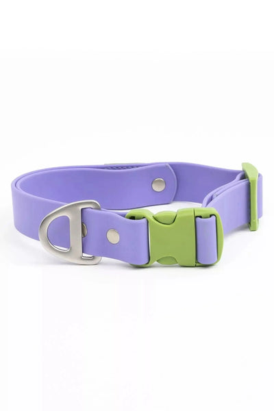 Lavender Garden Waterproof Dog Collar Lavender Meadow Green Collar Aria the Fox