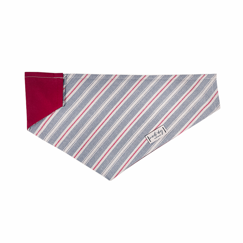 Liberty Patriotic American Woven Stripe Over-the-Collar Dog Bandana Over-the-collar Bandanas Nauti-dog Handmade