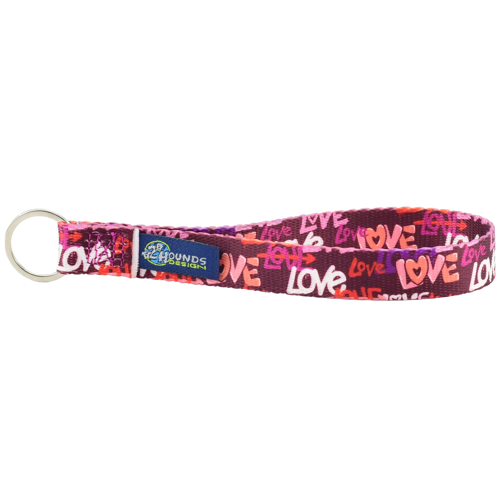 Earthstyle Keychains Love Graffiti Red 2 Hounds Design