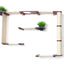 The Gardens - Modern Cat Tree with Plants English Chestnut Bamboo Natural Canvas Mini Garden None Cat Condo Catastrophic Creations