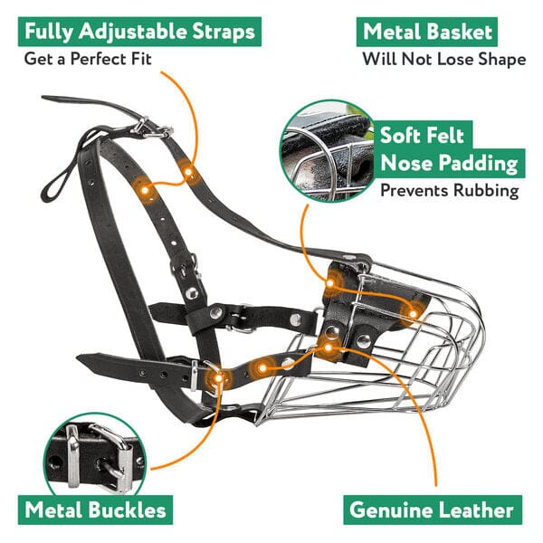 Viper Delta Metal Wire Basket Dog Muzzle Dog Muzzles Dogline