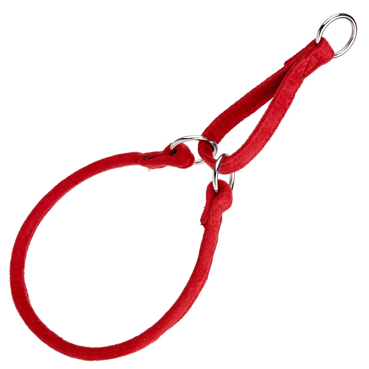 Comfort Microfiber Round Martingale Collar Red Dog Collars Dogline