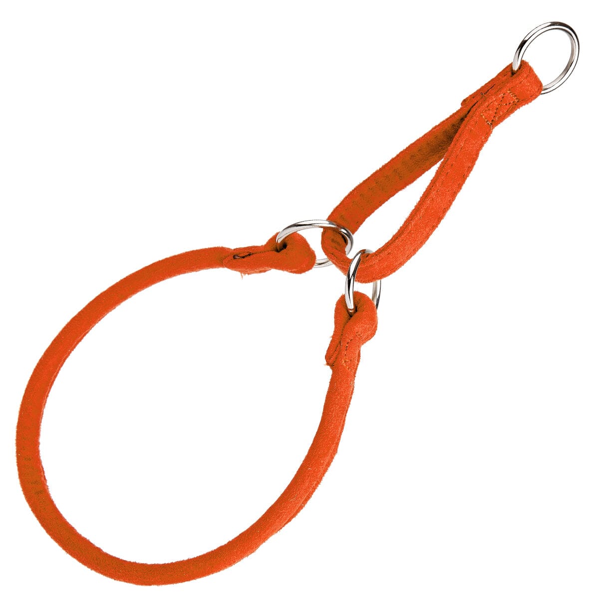 Comfort Microfiber Round Martingale Collar Orange Dog Collars Dogline