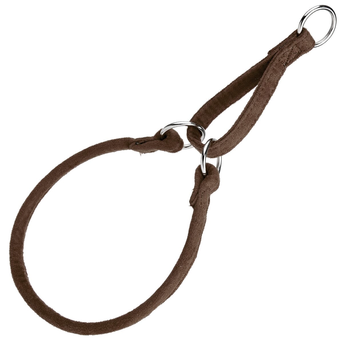 Comfort Microfiber Round Martingale Collar Brown Dog Collars Dogline