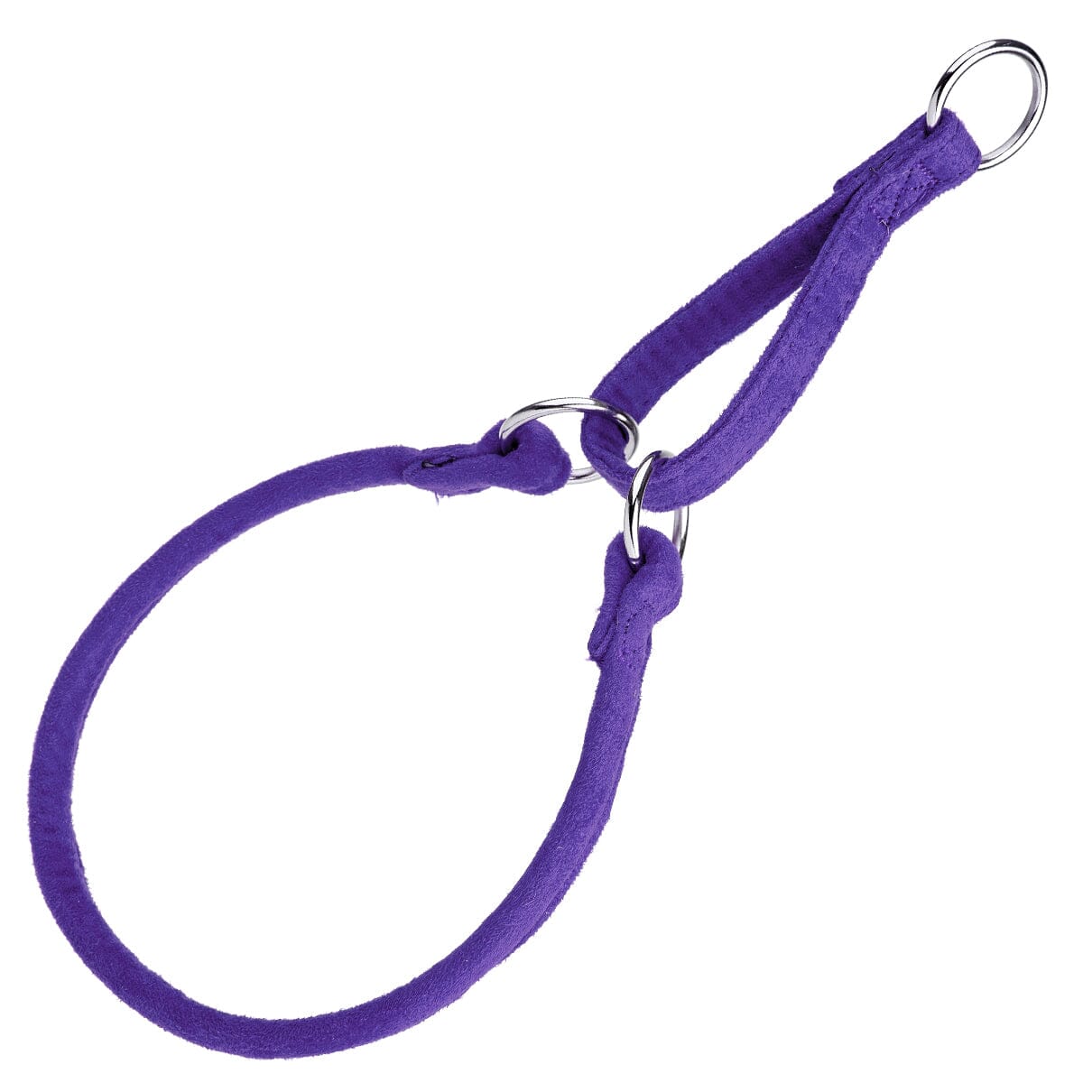 Comfort Microfiber Round Martingale Collar Purple Dog Collars Dogline