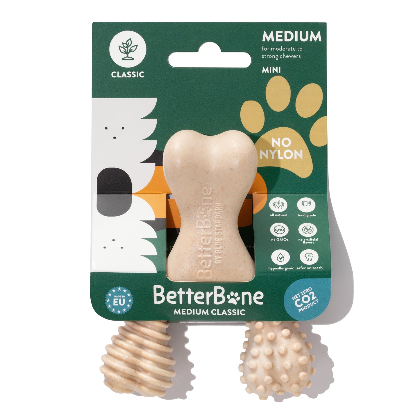 BetterBone MODERATE Chew Toy Mini Veggie Dog Toys BetterBone All Natural Eco-Friendly Dog Chews & Bones