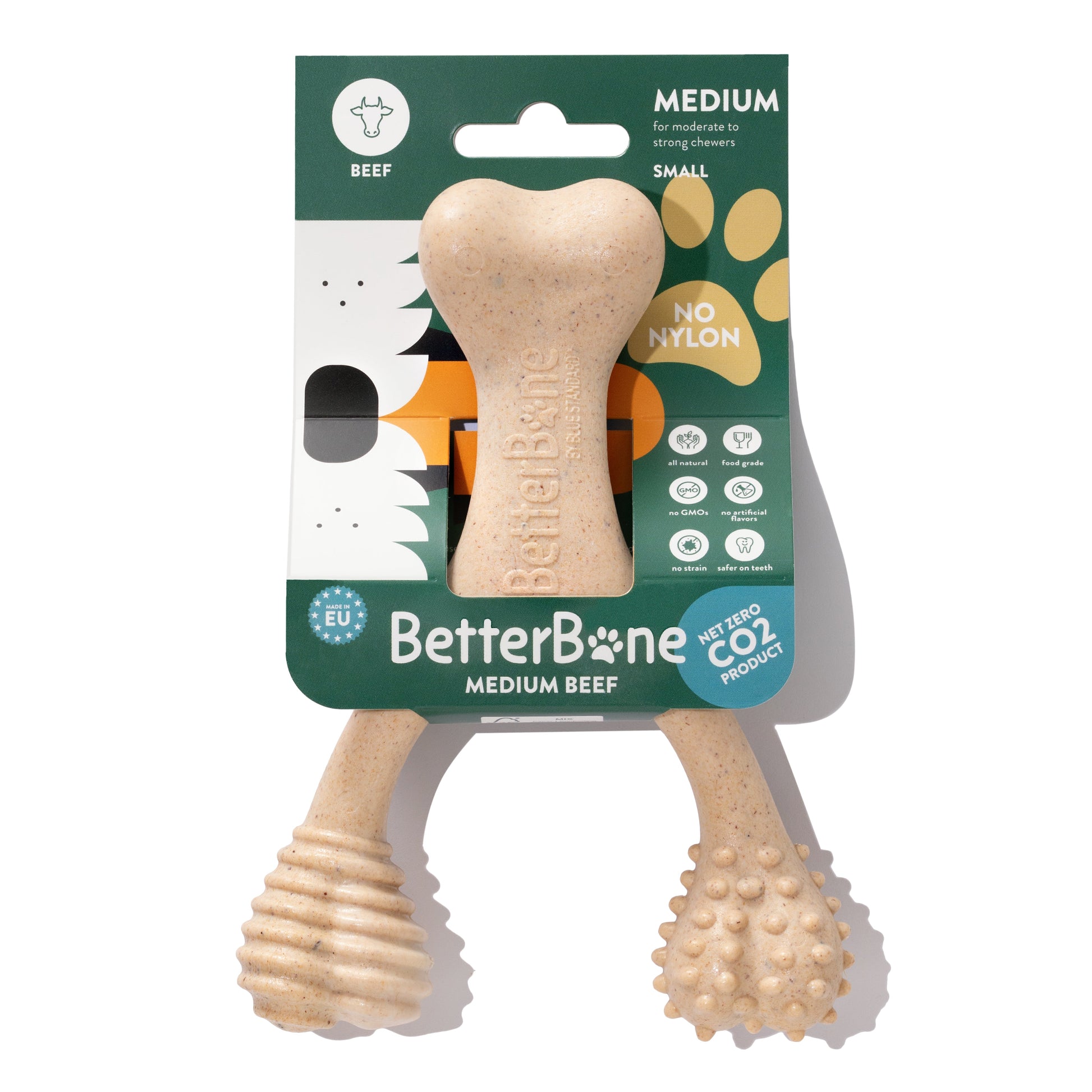 BetterBone MODERATE Chew Toy Small Beef Dog Toys BetterBone All Natural Eco-Friendly Dog Chews & Bones