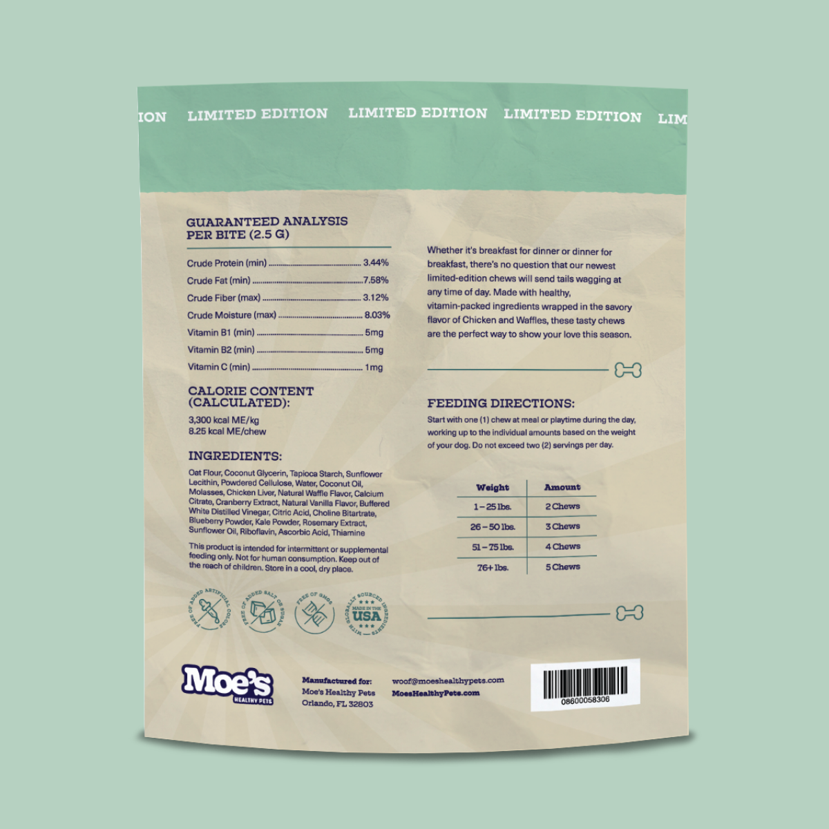 Chicken and Waffles Chews bundle_products Moe's Healthy Pets