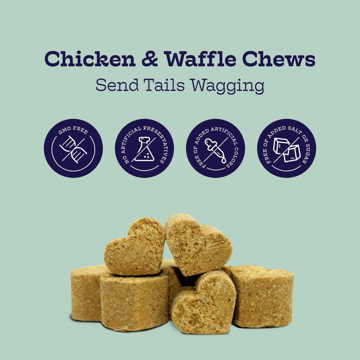 Chicken and Waffles Chews bundle_products Moe's Healthy Pets