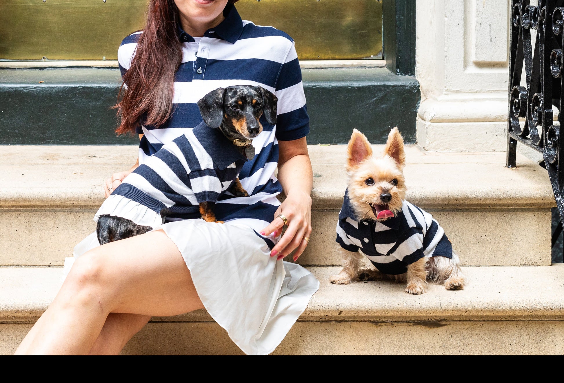‘Gladys’ Cashmere blend Polo Dress Sweater BESPOKE PAWS