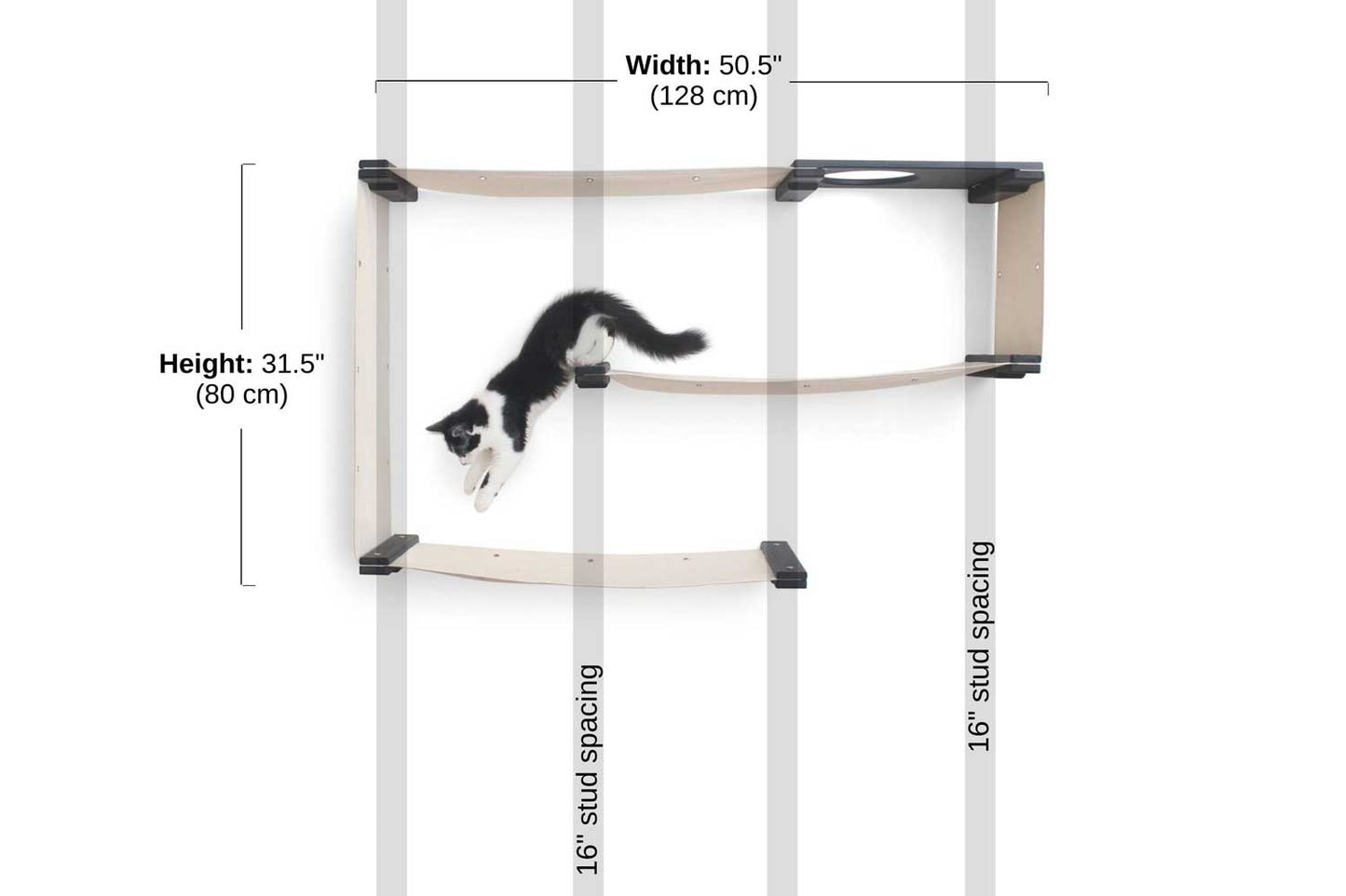 Cat Maze Wall - 3 Tier Cat Tree Cat Condo Catastrophic Creations