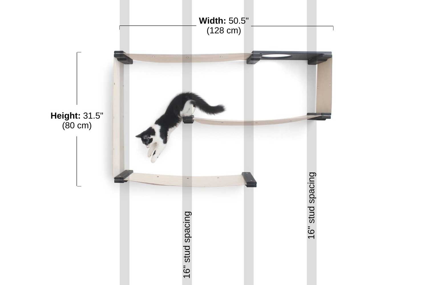 Cat Maze Wall - 3 Tier Cat Tree Cat Condo Catastrophic Creations