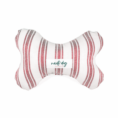 Marblehead Light Farmhouse Stripe Stuffed Squeaker Wubby Dog Toy Dog Squeaker Toys Nauti-dog Handmade