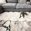 PupRug® Runner Faux Fur Memory Foam Dog Bed - Curve White with Brown Accents Dog Beds Paw