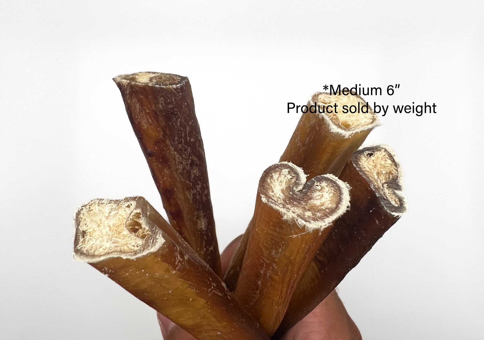 Bully Sticks 6" - MEDIUM | Very Low Odor | Pack of 5 | Grass-fed/Free-range Dog Treats Bones Bully Sticks and Natural Chews Chief’s Treats and Pet Supplies