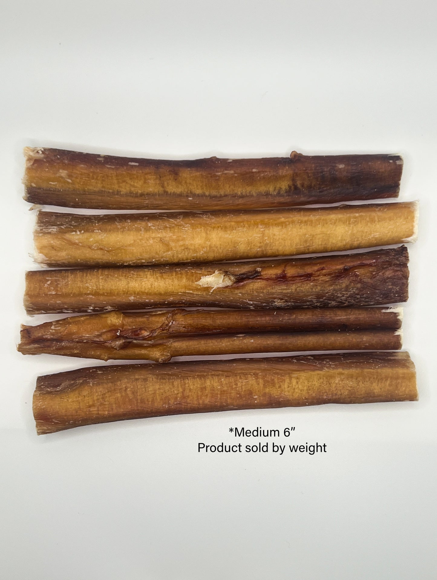 Bully Sticks 6" - MEDIUM | Very Low Odor | Pack of 5 | Grass-fed/Free-range Dog Treats Bones Bully Sticks and Natural Chews Chief’s Treats and Pet Supplies