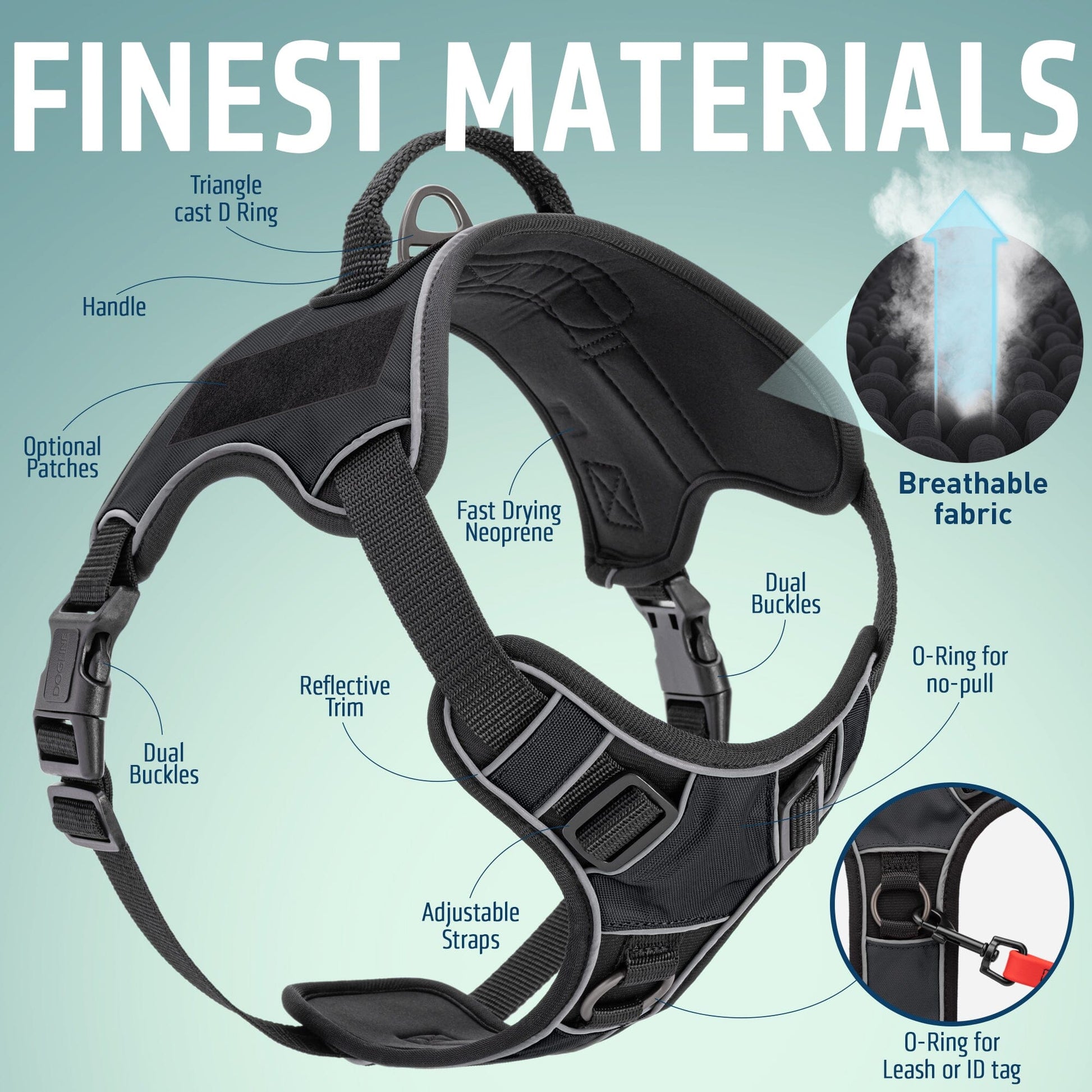 Dogline Quest Multi-Purpose No Pull Dog Harness Dog Harnesses Dogline