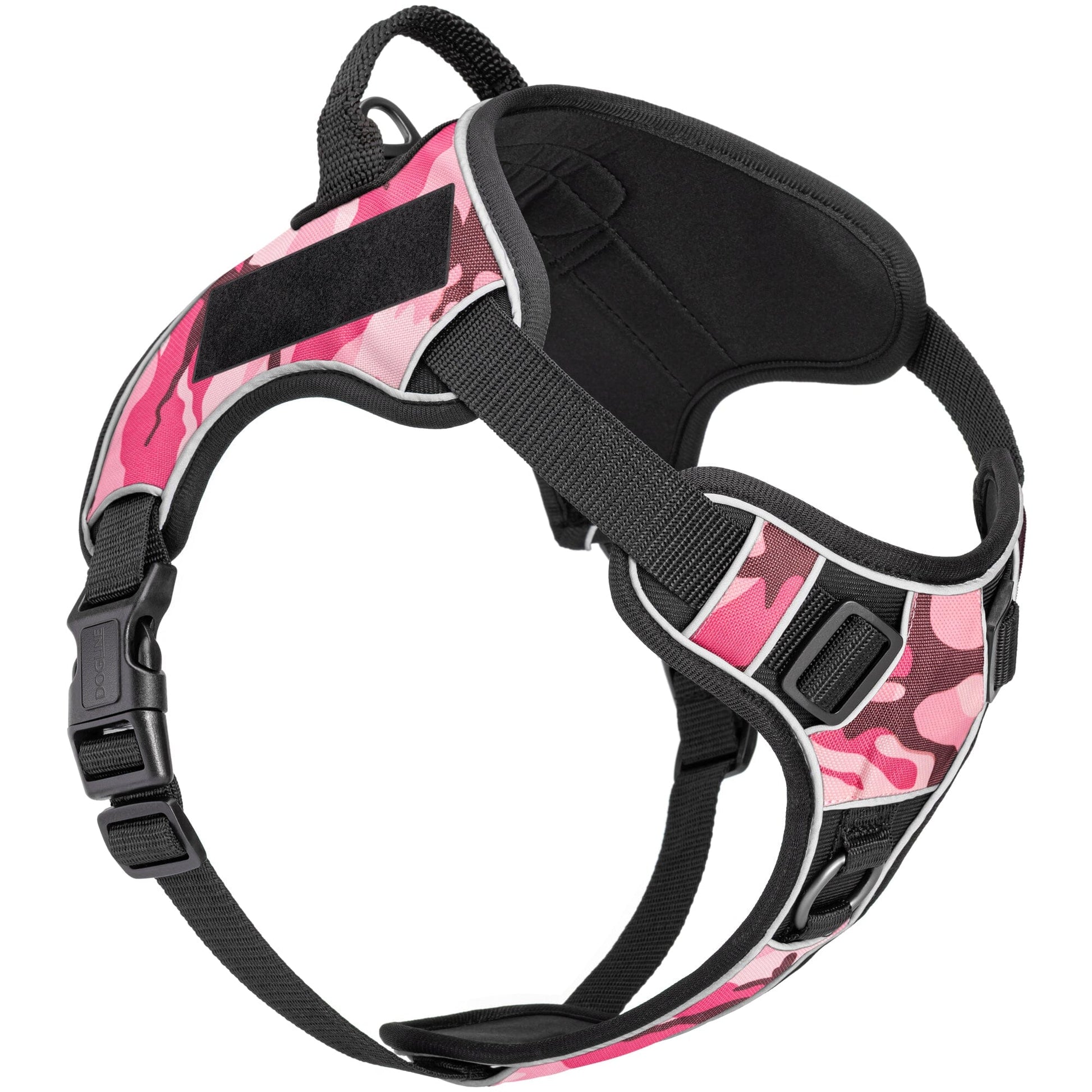 Dogline Quest Multi-Purpose No Pull Dog Harness Pink Camo Dog Harnesses Dogline