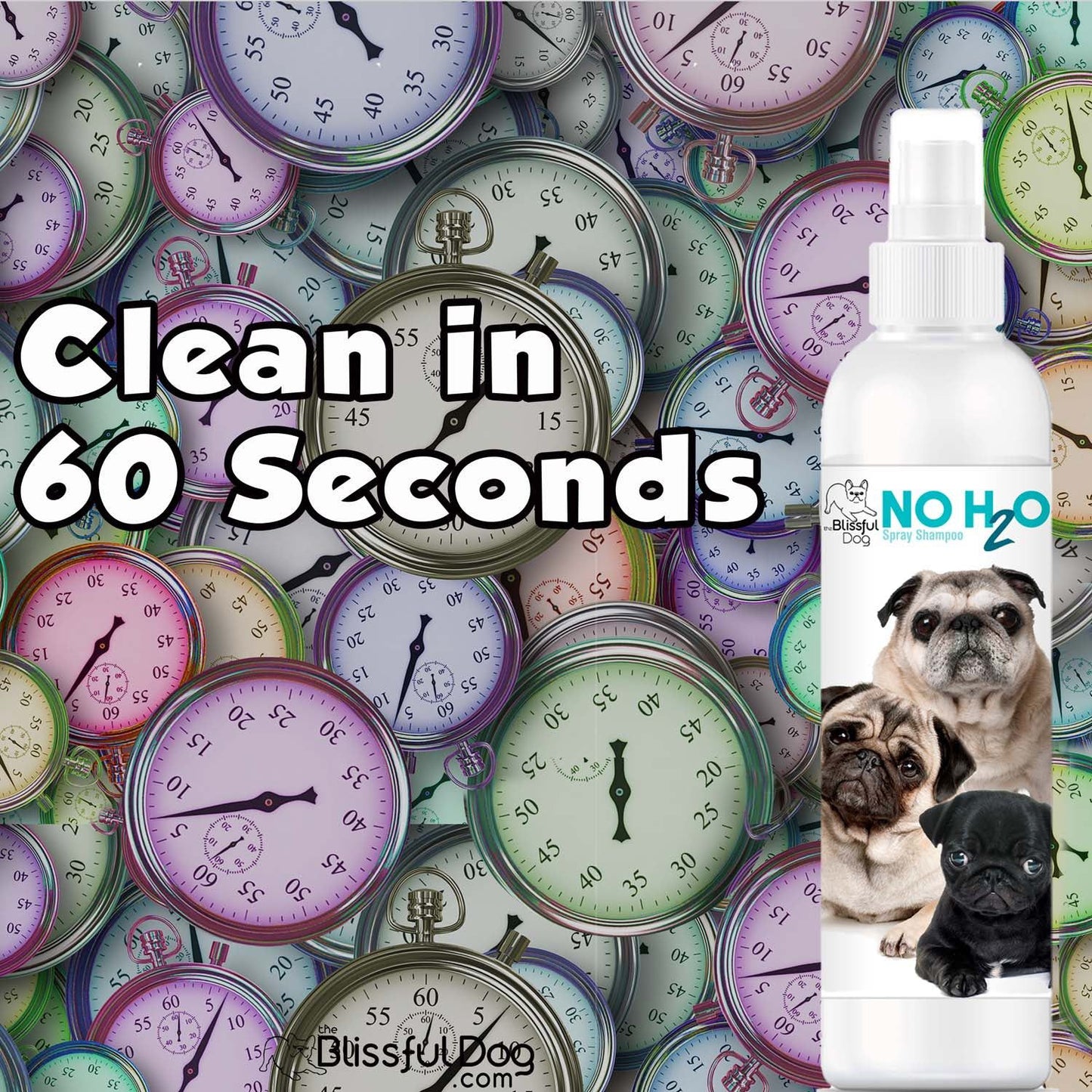 No H20 Spray Pet Shampoo SPRAY SHAMPOO The Blissful Dog