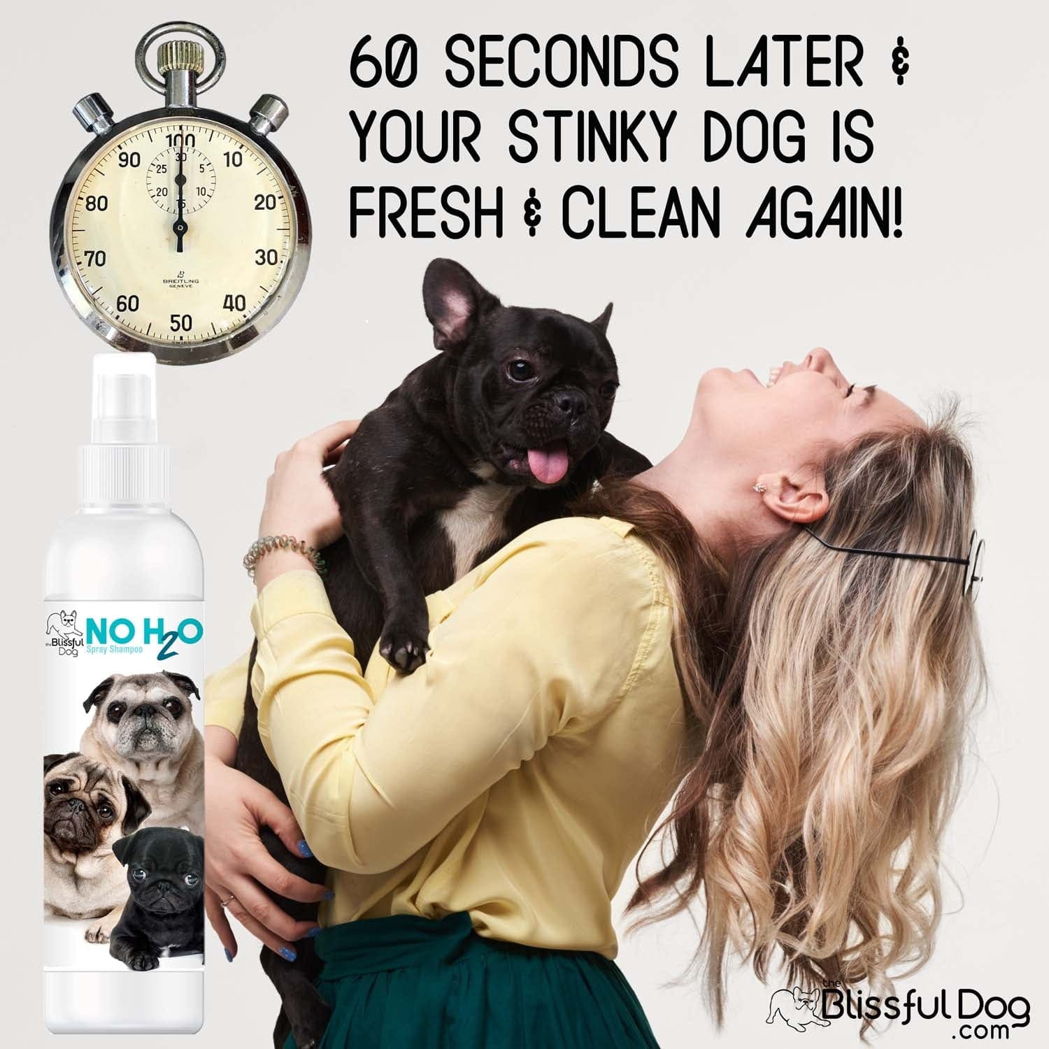 No H20 Spray Pet Shampoo SPRAY SHAMPOO The Blissful Dog