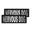 Removable Reflective Patches (Set of 2) "NERVOUS DOG" Dog Harnesses Dogline
