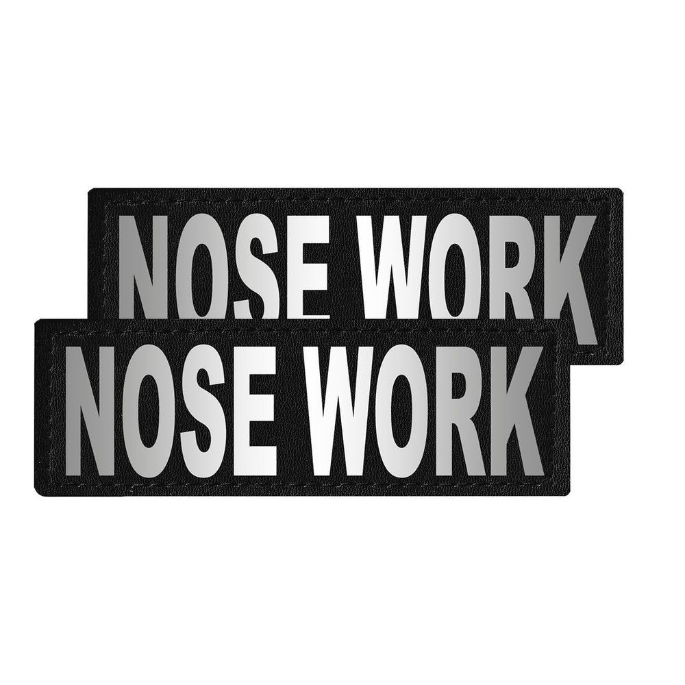 Removable Reflective Patches (Set of 2) "NOSE WORK" Dog Harnesses Dogline