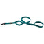 Nylon Multi-Handle Flat Dog Leash Cyan 4' 2 Handle Dog Leashes Dogline