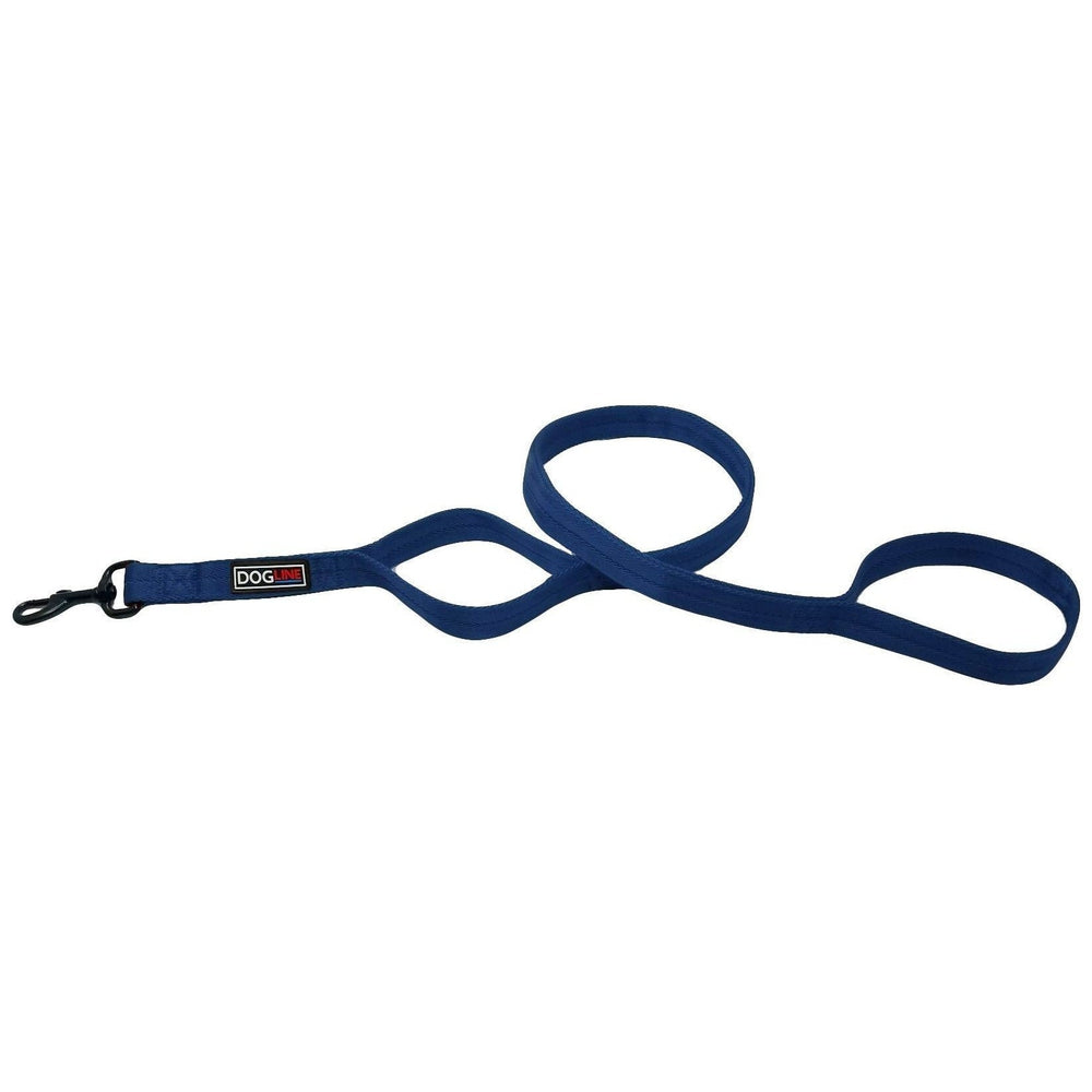 Nylon Multi-Handle Flat Dog Leash Navy Blue 4' 2 Handle Dog Leashes Dogline