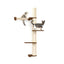 The Crow's Nest - A Wall Cat Scratcher with Hammock English Chestnut Bamboo Natural Canvas 3-Tier 16" Cat Condo Catastrophic Creations