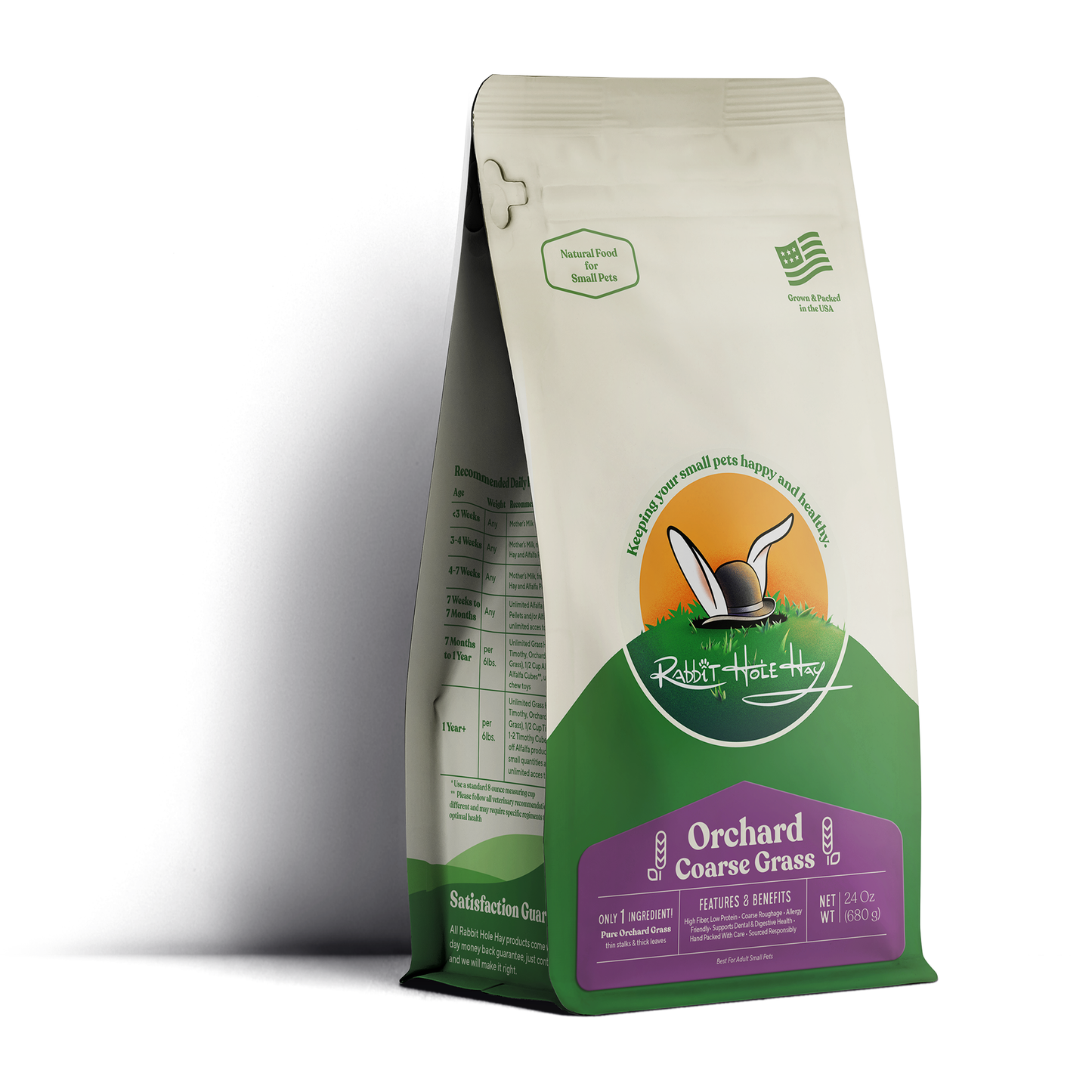 Rabbit Hole Hay Ultra Premium Coarse Orchard Grass 24 oz Hay Rabbit Hole Hay