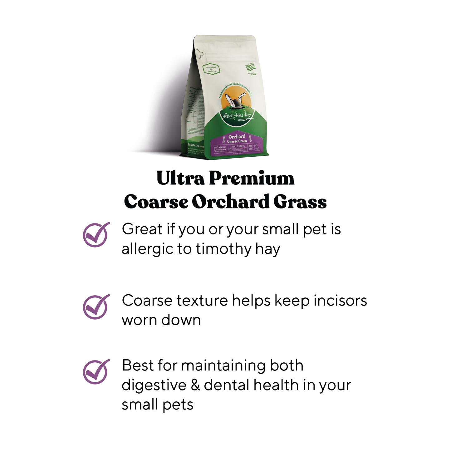 Rabbit Hole Hay Ultra Premium Coarse Orchard Grass Hay Rabbit Hole Hay