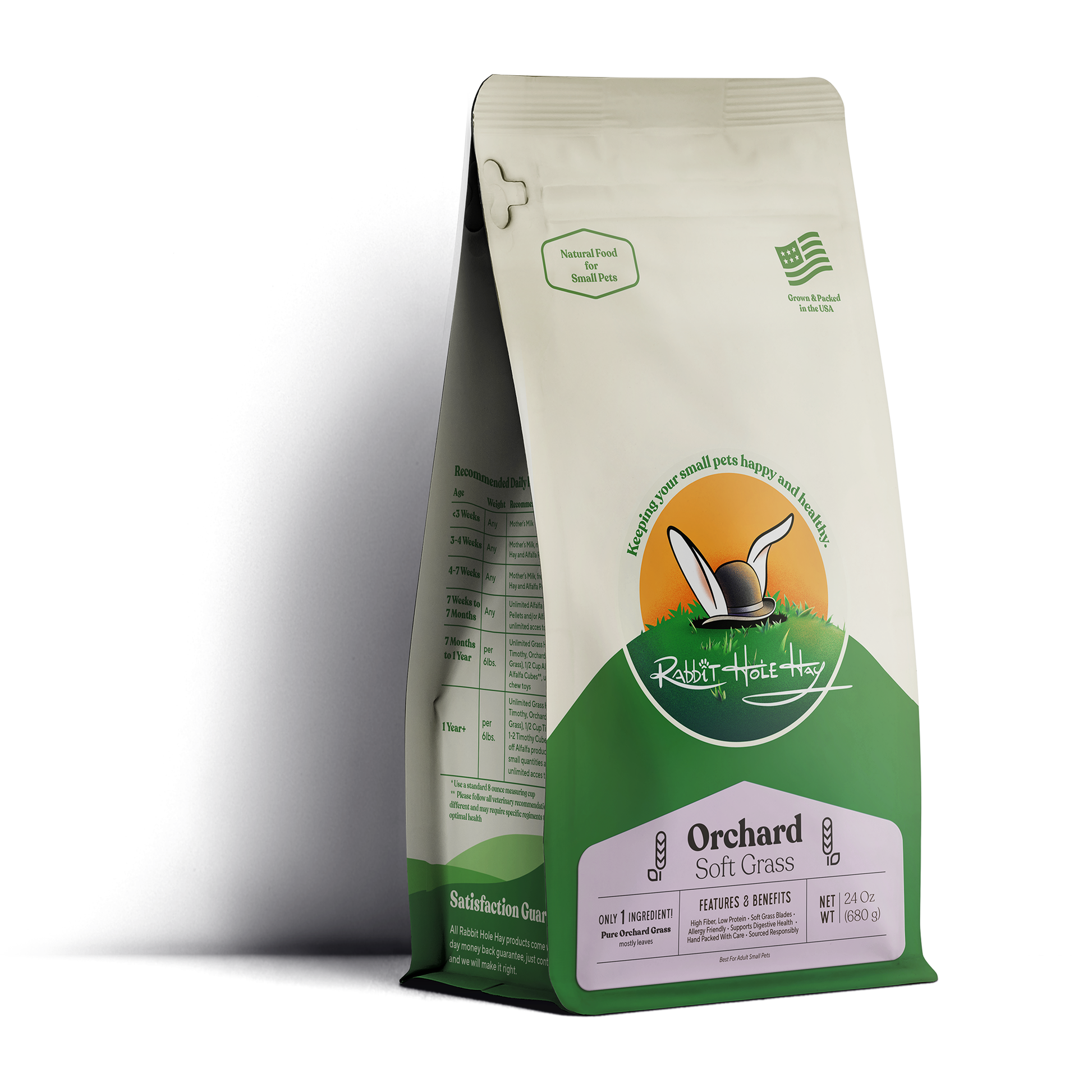 Rabbit Hole Hay Ultra Premium Soft Orchard Grass 24 oz Hay Rabbit Hole Hay