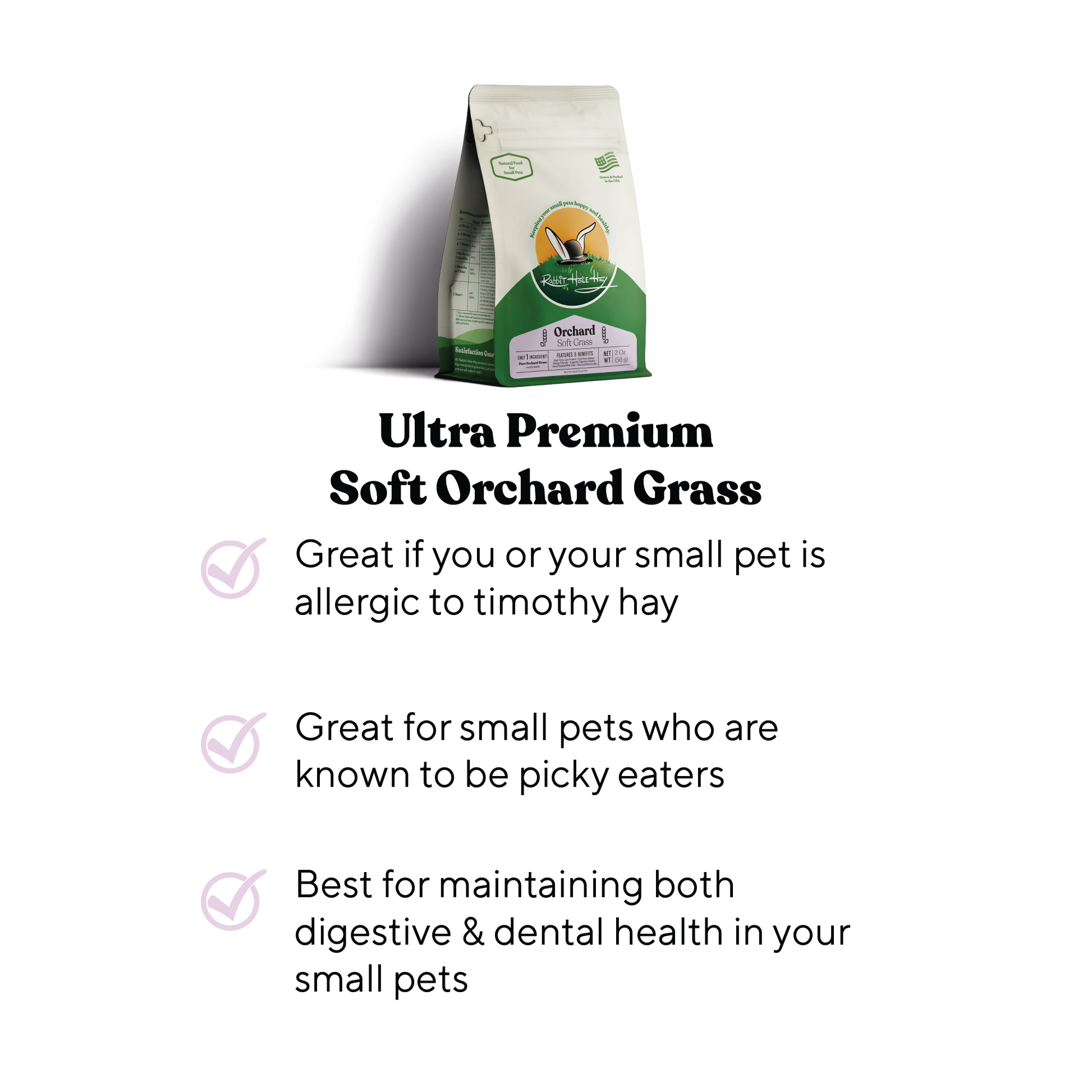 Rabbit Hole Hay Ultra Premium Soft Orchard Grass Hay Rabbit Hole Hay