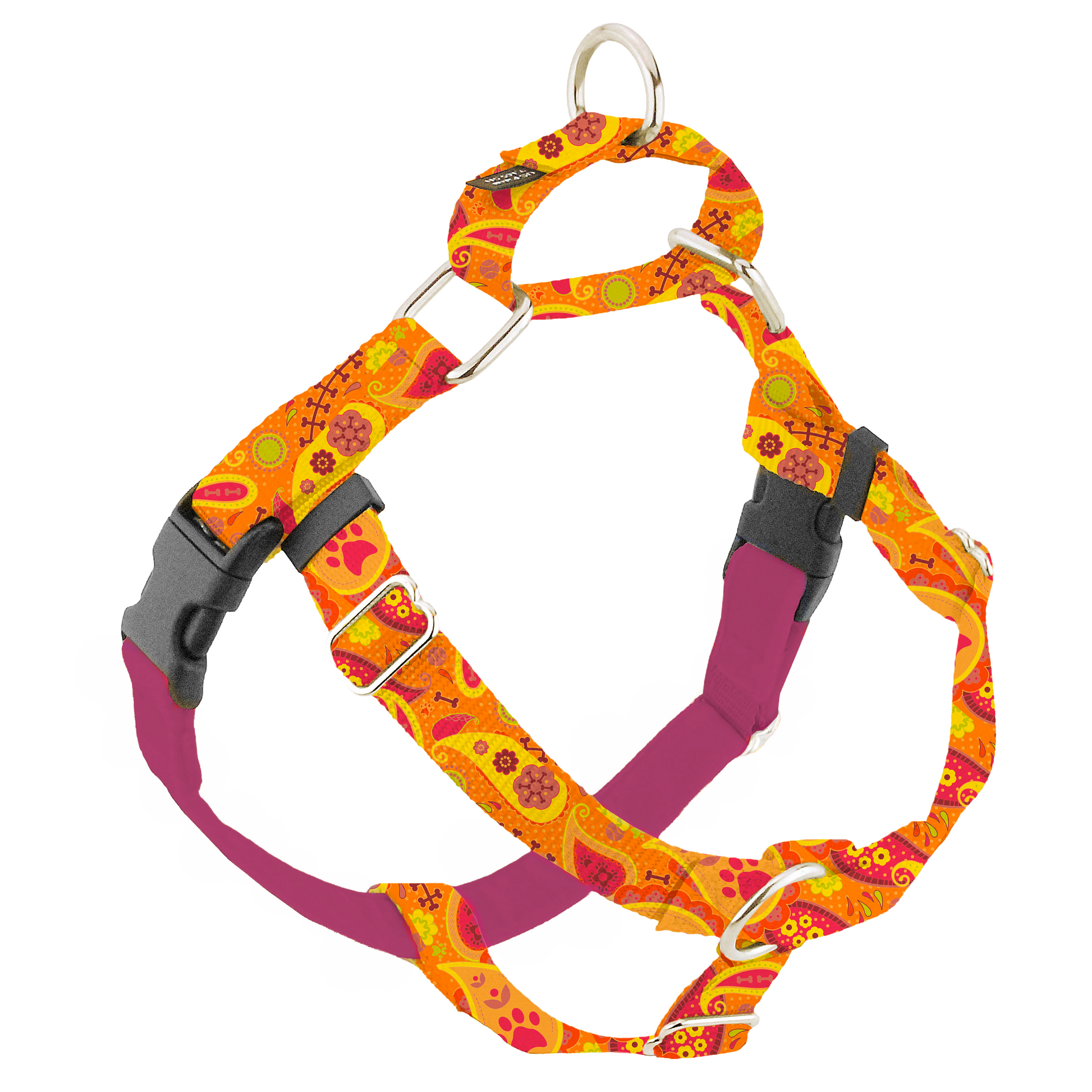 Orange Paisley Freedom No-Pull Dog Harness – EarthStyle 2 Hounds Design