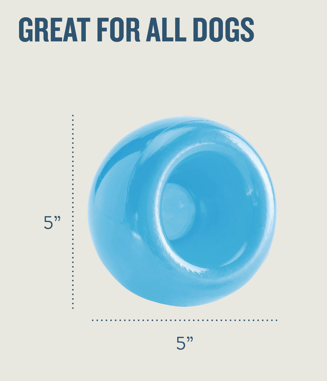 Planet Dog Orbee-Tuff Double Snoop Interactive Treat-Dispensing Dog Toy Large Blue Dog Toys Balls Outward Hound
