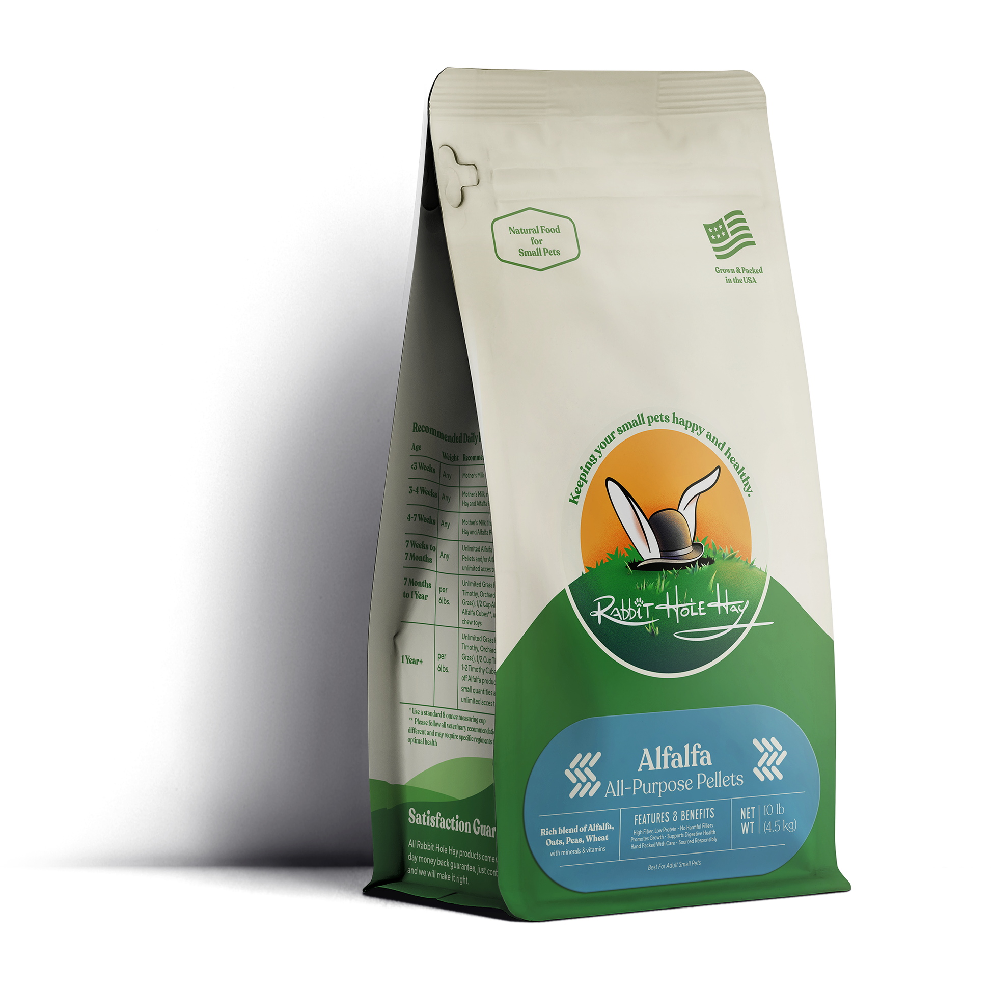 Rabbit Hole Hay All Natural Alfalfa Pellets 10 lb Pellets Rabbit Hole Hay