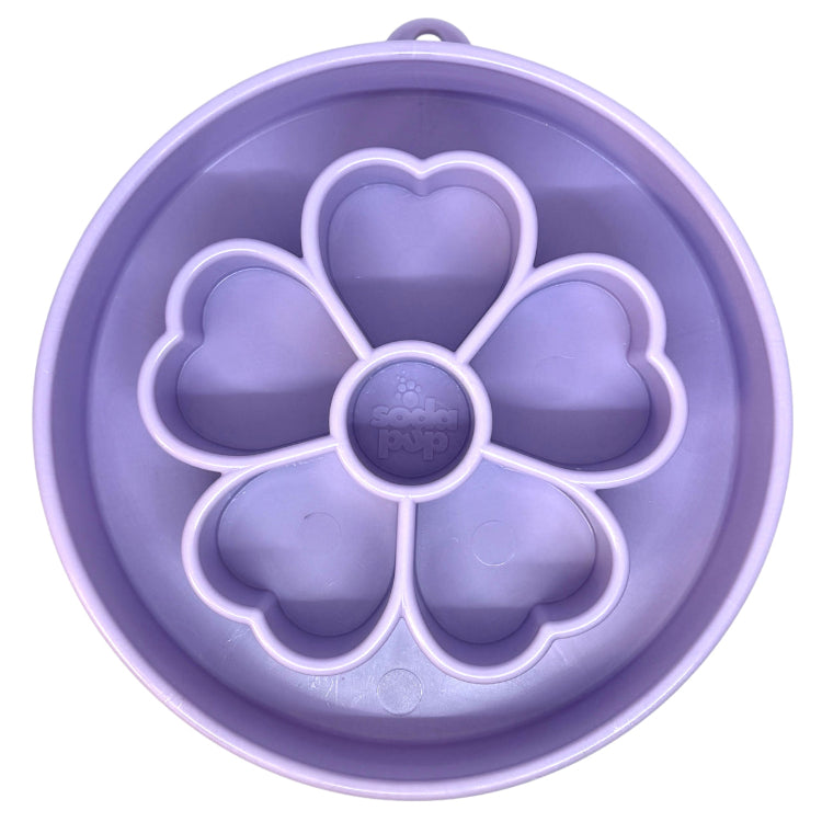 Flower eBowl Deep Slow Feeder Dog Bowl for Enrichment | USA Made Flower Bowl - Pastel Purple EBOWL SodaPup/True Dogs, LLC