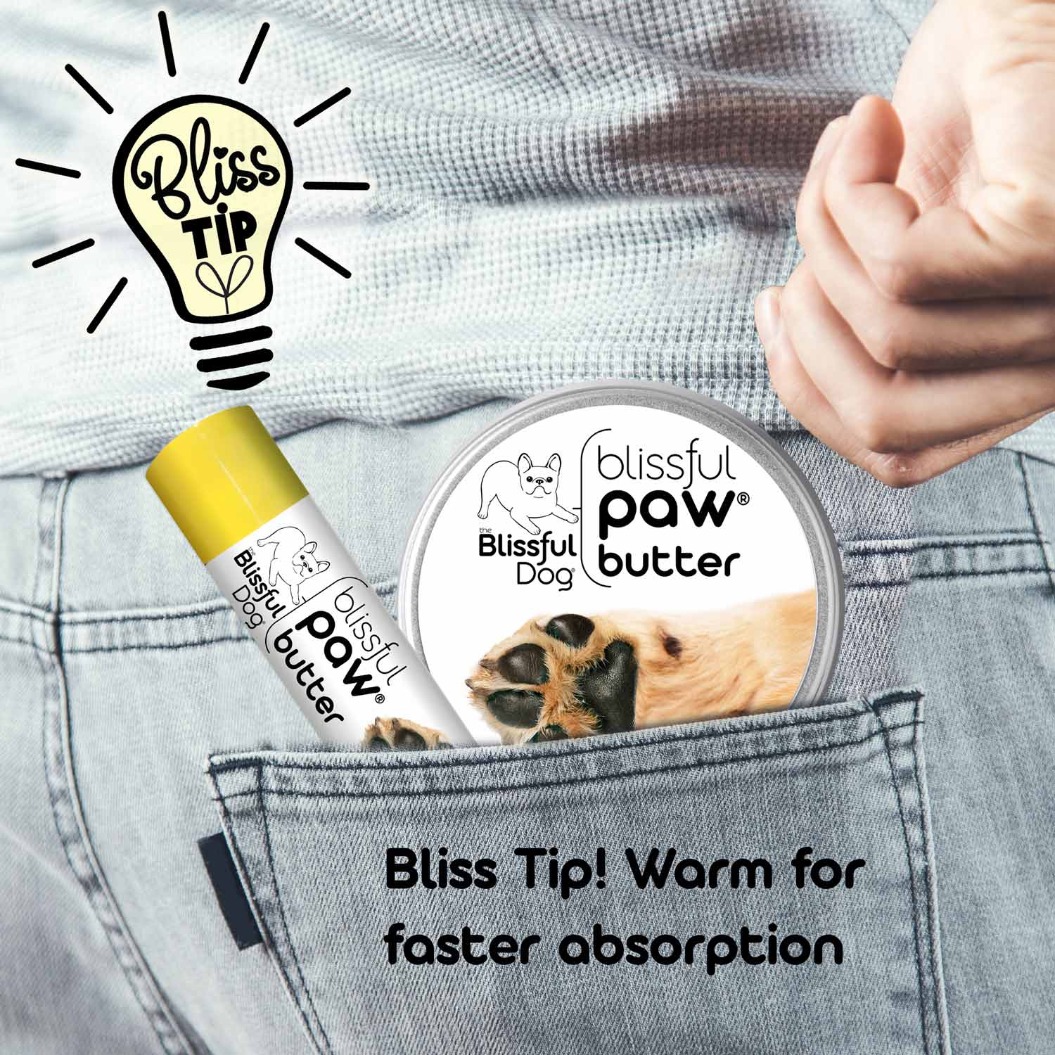 Blissful Paw® Butter Moisturizes Rough, Dry Paw Pads PAW BUTTER The Blissful Dog